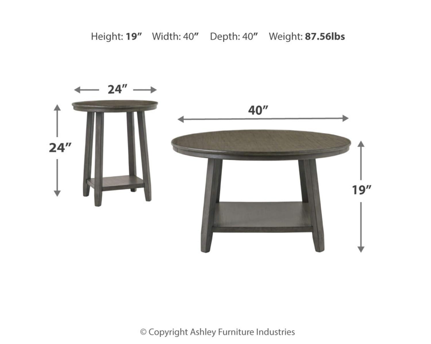 Signature Design by Ashley Contemporary Caitbrook Table (Set of 3)  Gray
