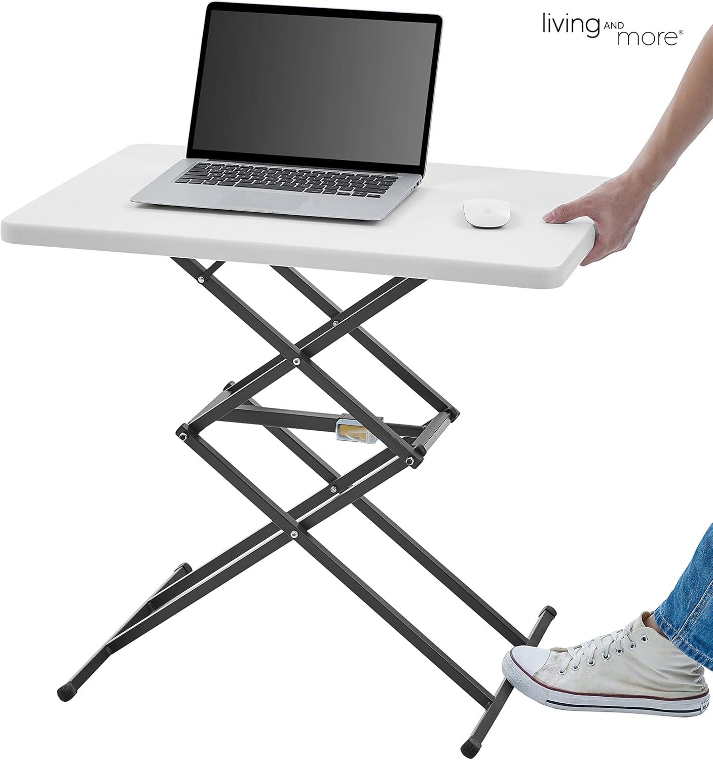 MASMIO 28Inch Height-Adjustable Portable Dinner Table