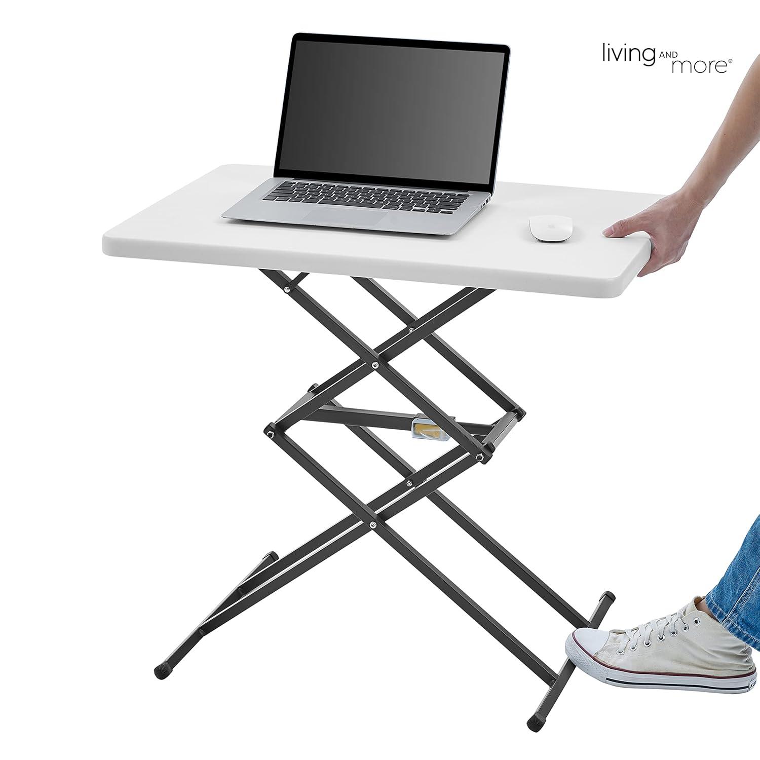 MASMIO 28Inch Height-Adjustable Portable Dinner Table