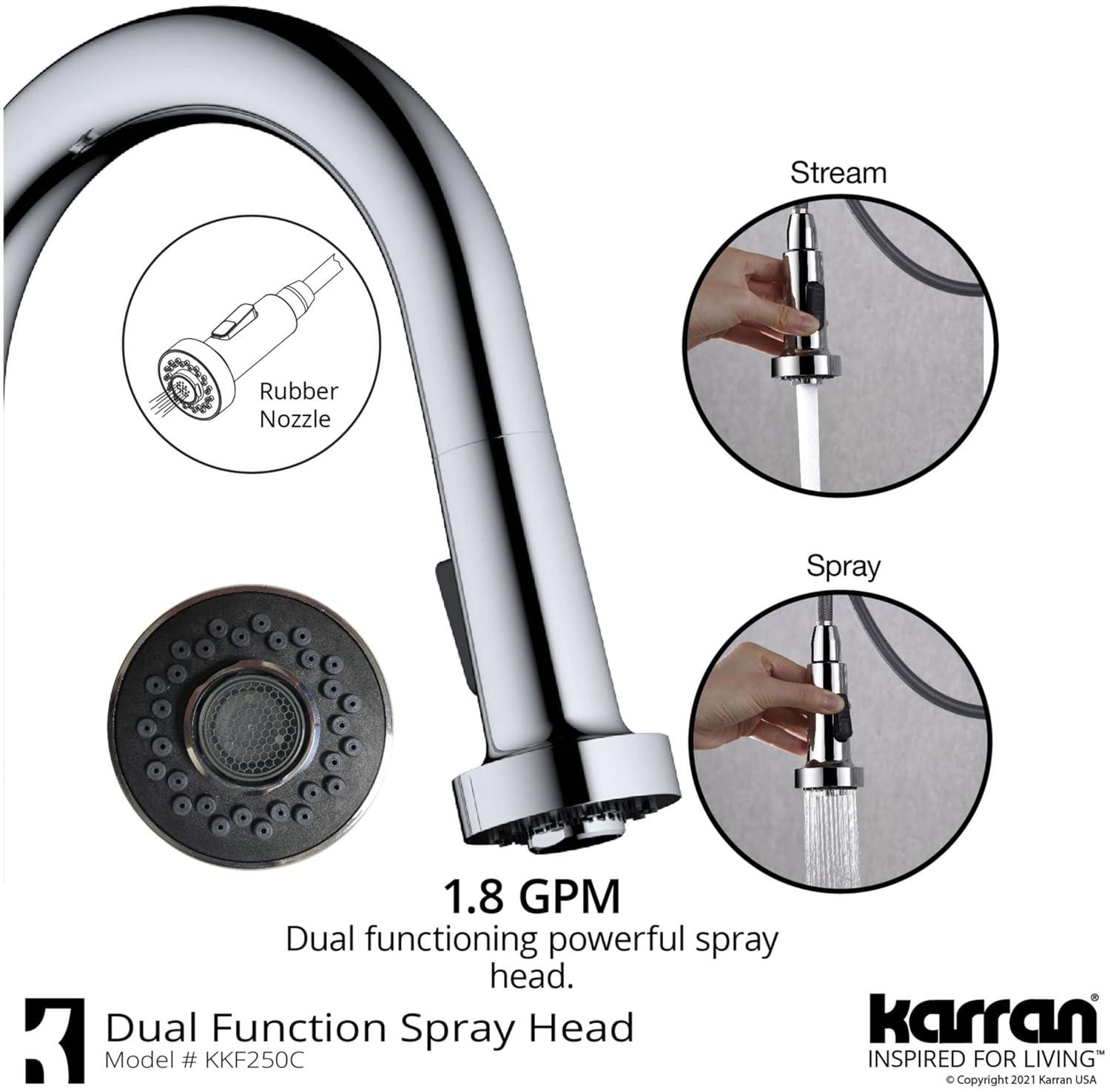 Karran Karran Scottsdale Single Handle Pull Down Sprayer Kitchen Faucet KKF250SS