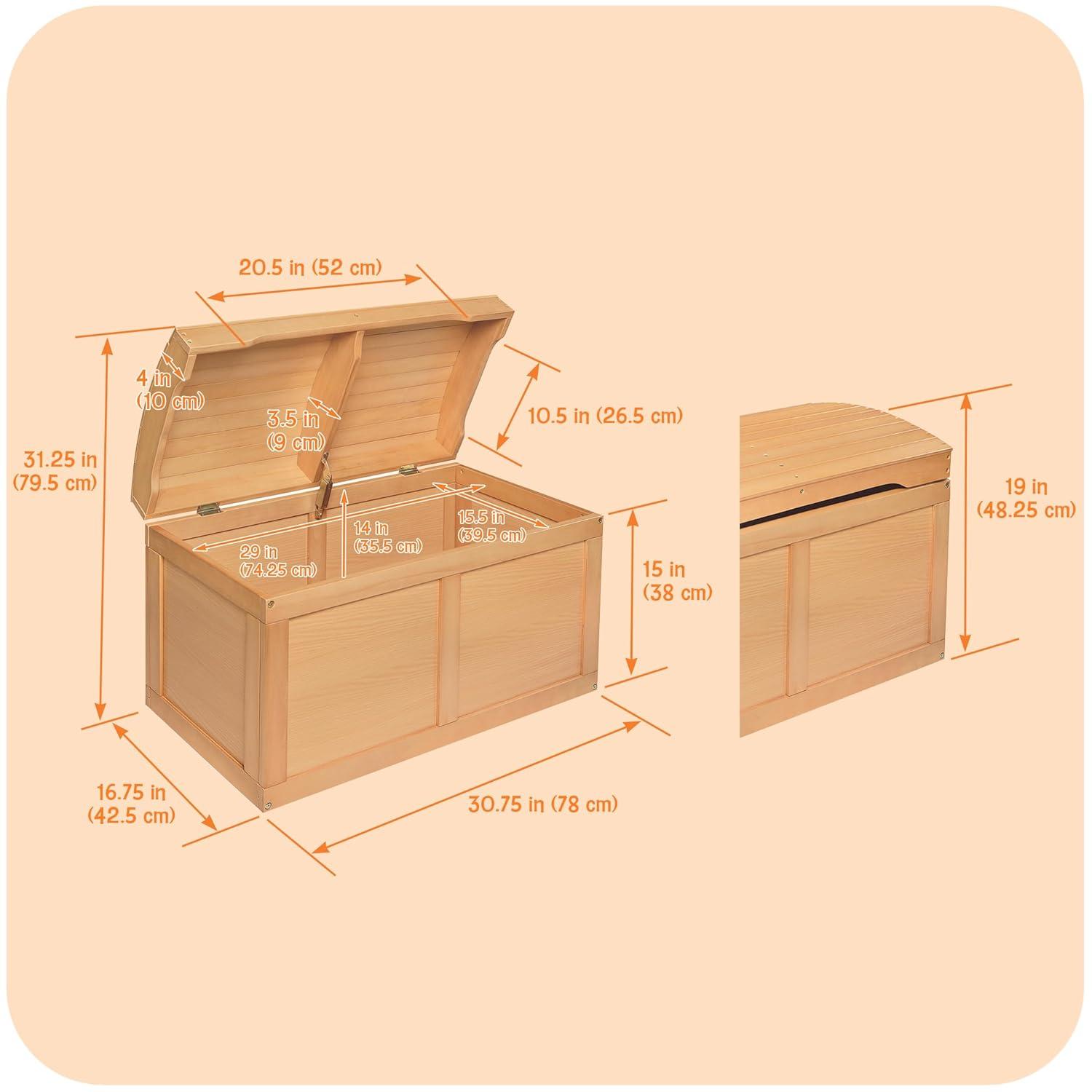Badger Basket Hardwood Barrel Top Toy Chest - Natural