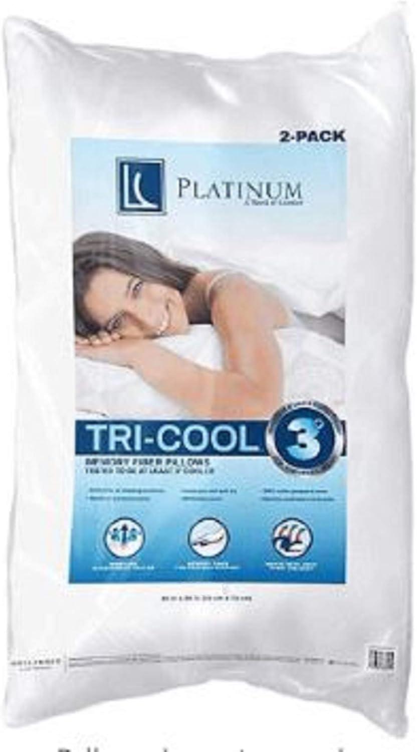Live Comfortably Platinum Pillow, Jumbo (2 Pack)
