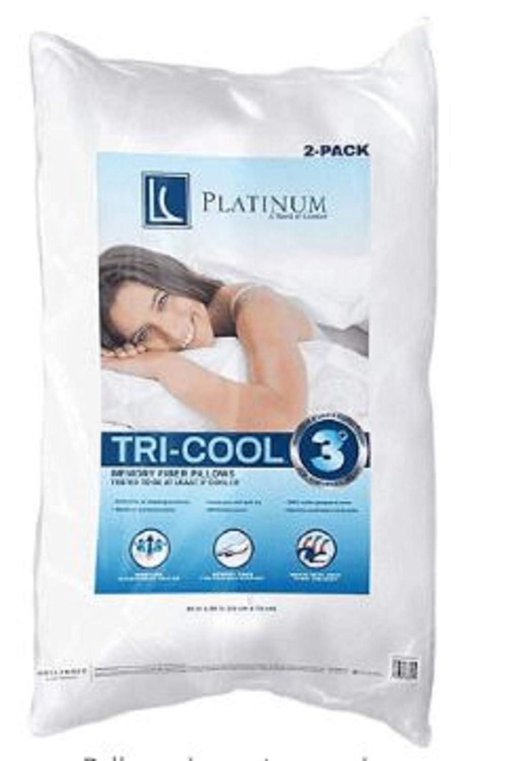 Live Comfortably Platinum Pillow, Jumbo (2 Pack)