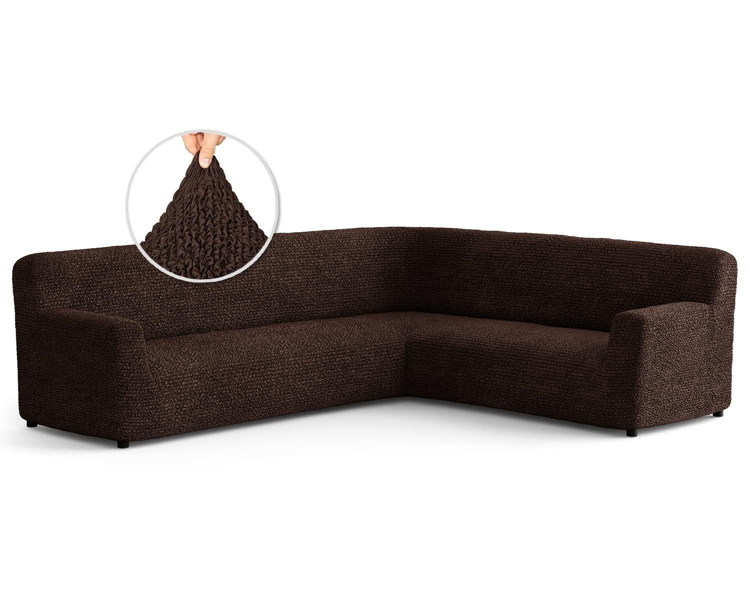 Stretchy Slipcover for Corner Sofa - Easy to Clean & Durable - Microfibra Collection