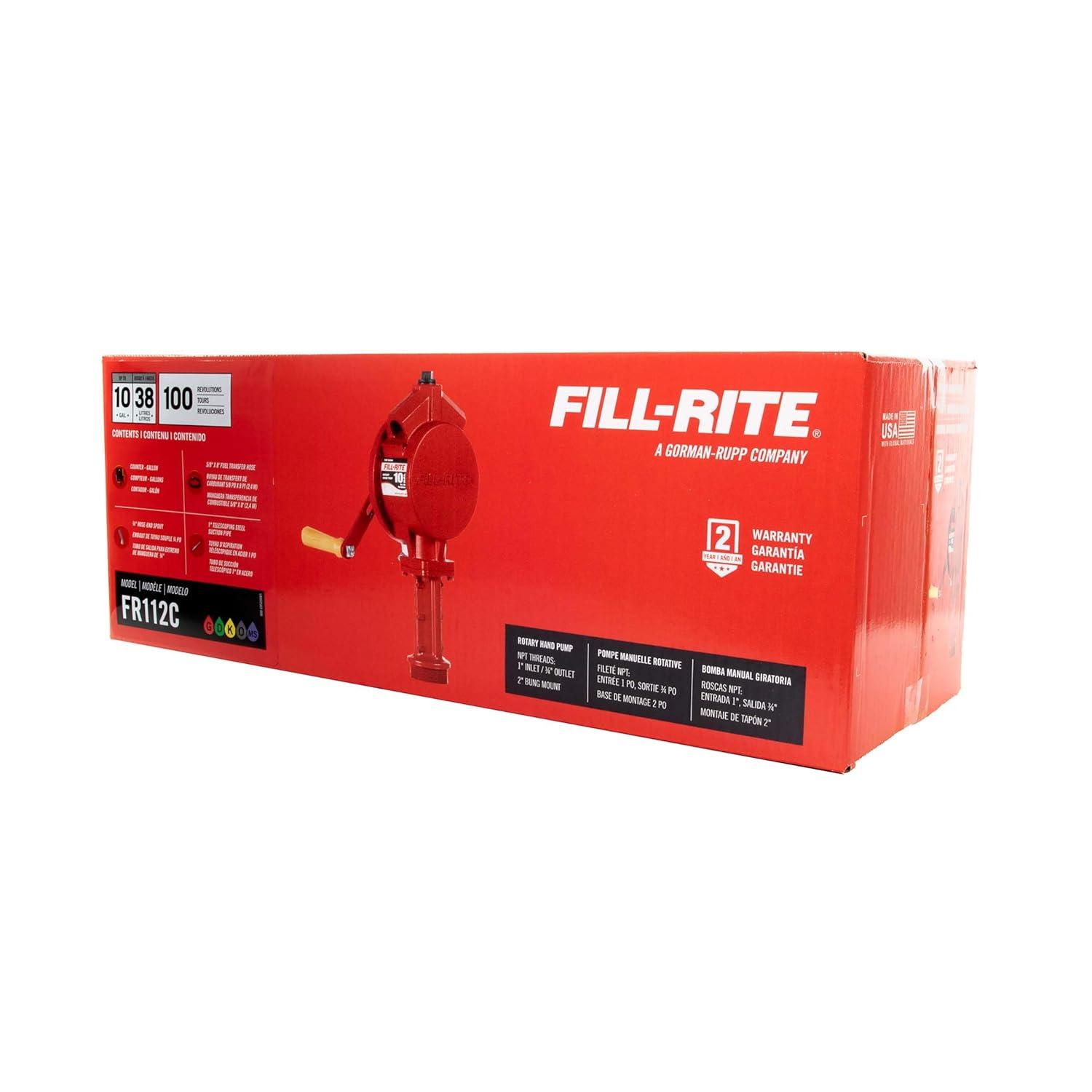 Fill-Rite Hand Drum Pump,Rotary,13 oz. per stoke HAWA FR112AC