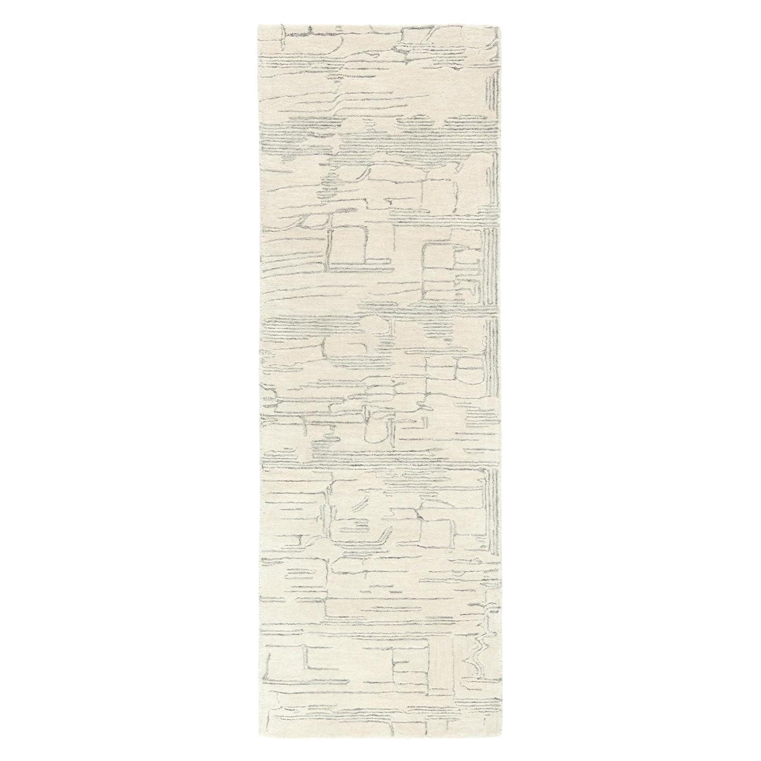 Town & Country Luxe Remin Abstract Line Art Handcrafted Area Rug Beige/Blue