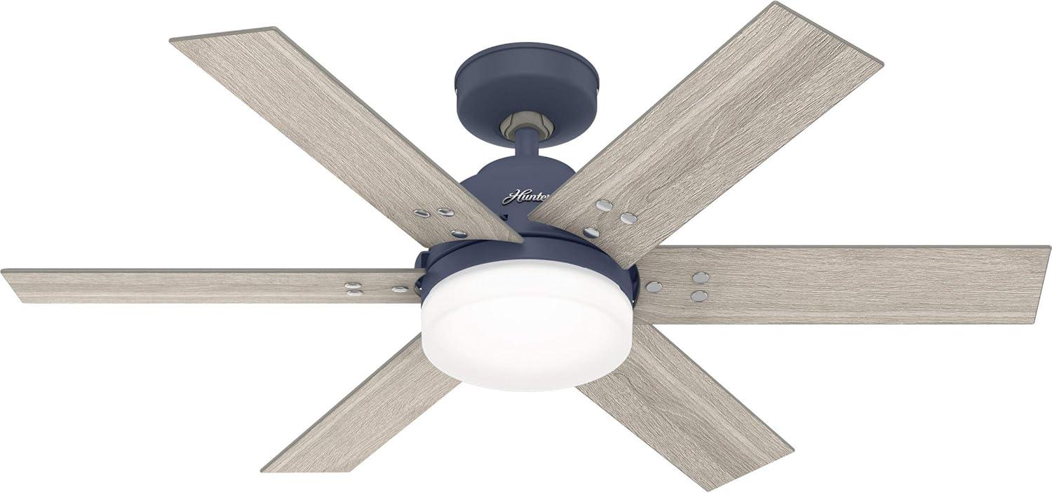 Indigo Blue 44" Pacer 6-Blade Ceiling Fan with LED Light and Remote