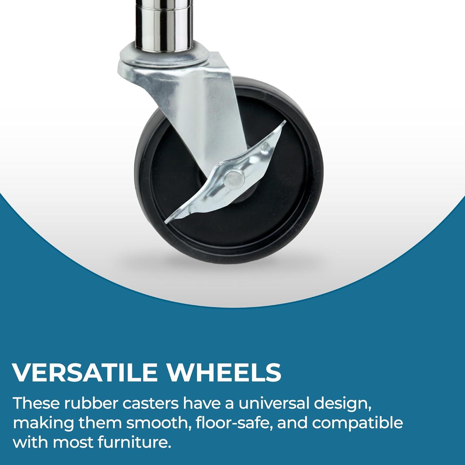 Honey Can Do 4" Shelving Casters (Set of 4)