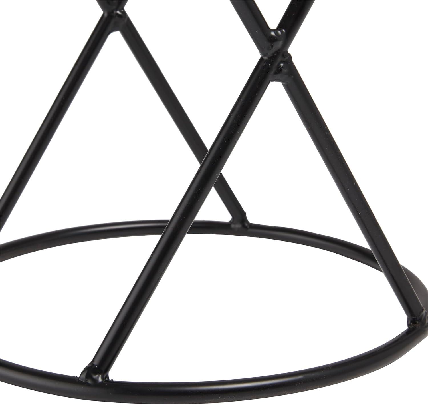 Alpine Corporation 10" x 11" Metal Gazing Globe Display Stand, Black