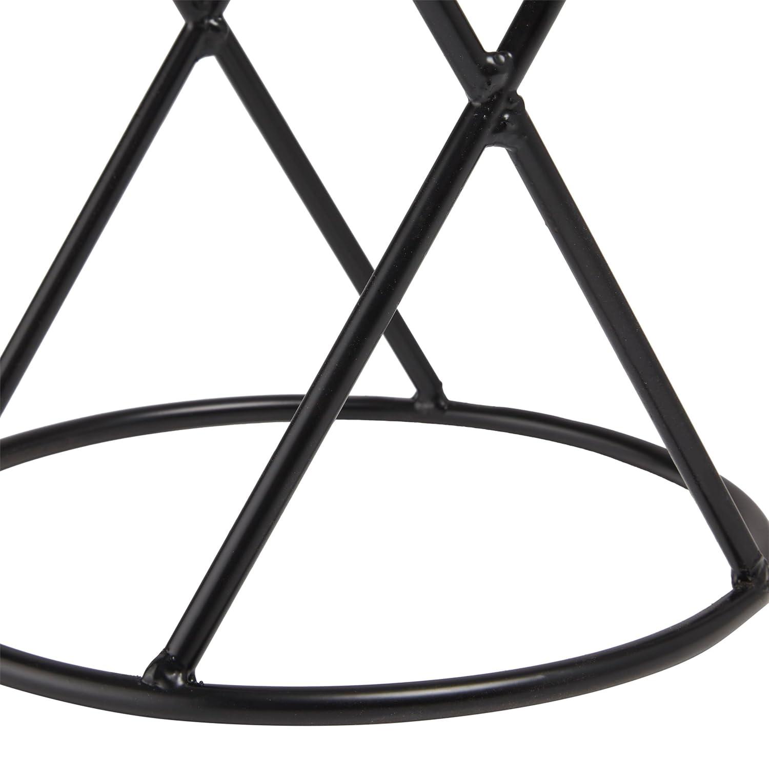 Alpine Corporation 10" x 11" Metal Gazing Globe Display Stand, Black