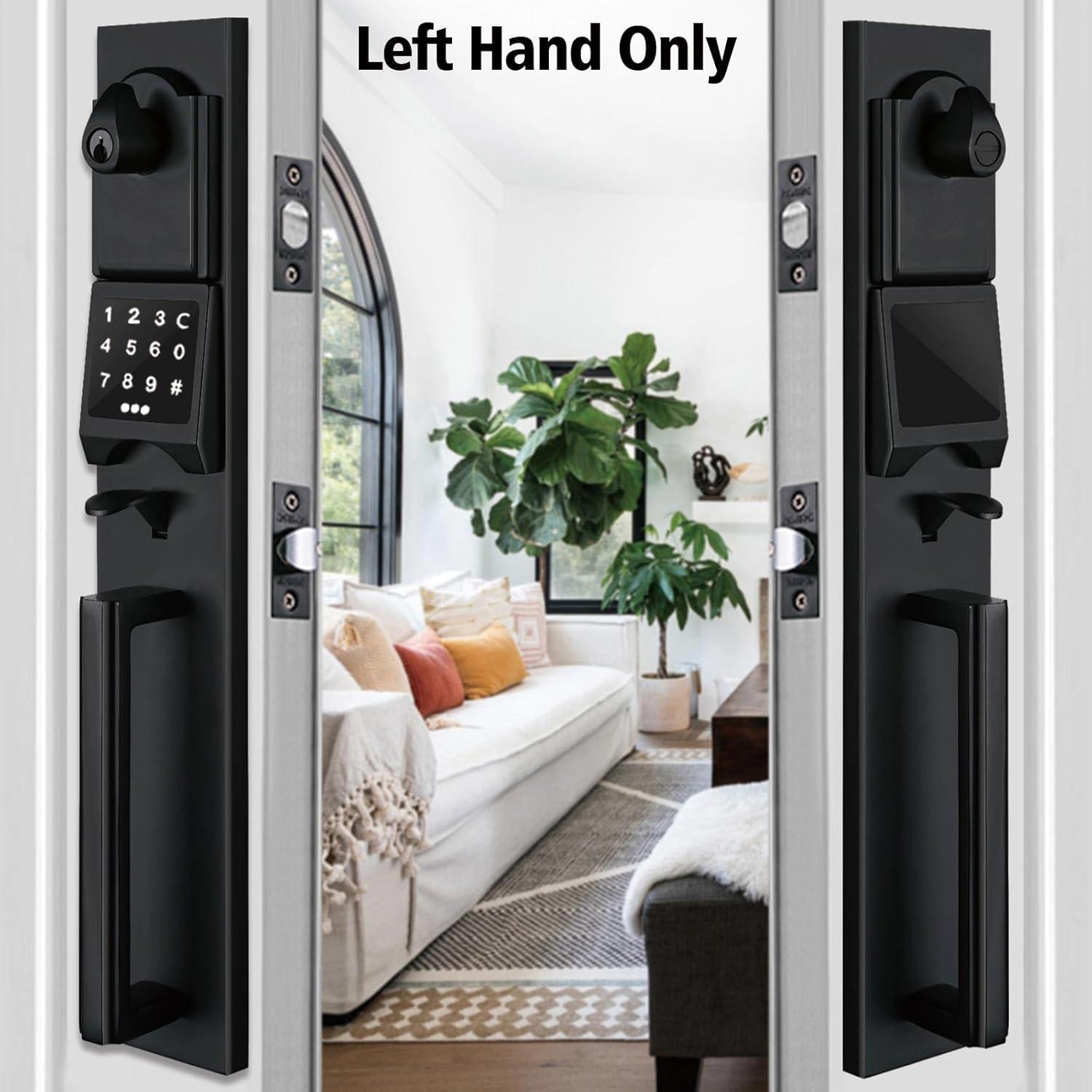 Handleset with Deadbolt and Door and Rosette