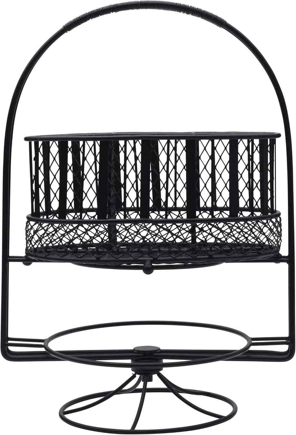 Black Iron Circular Rotating Spice Rack