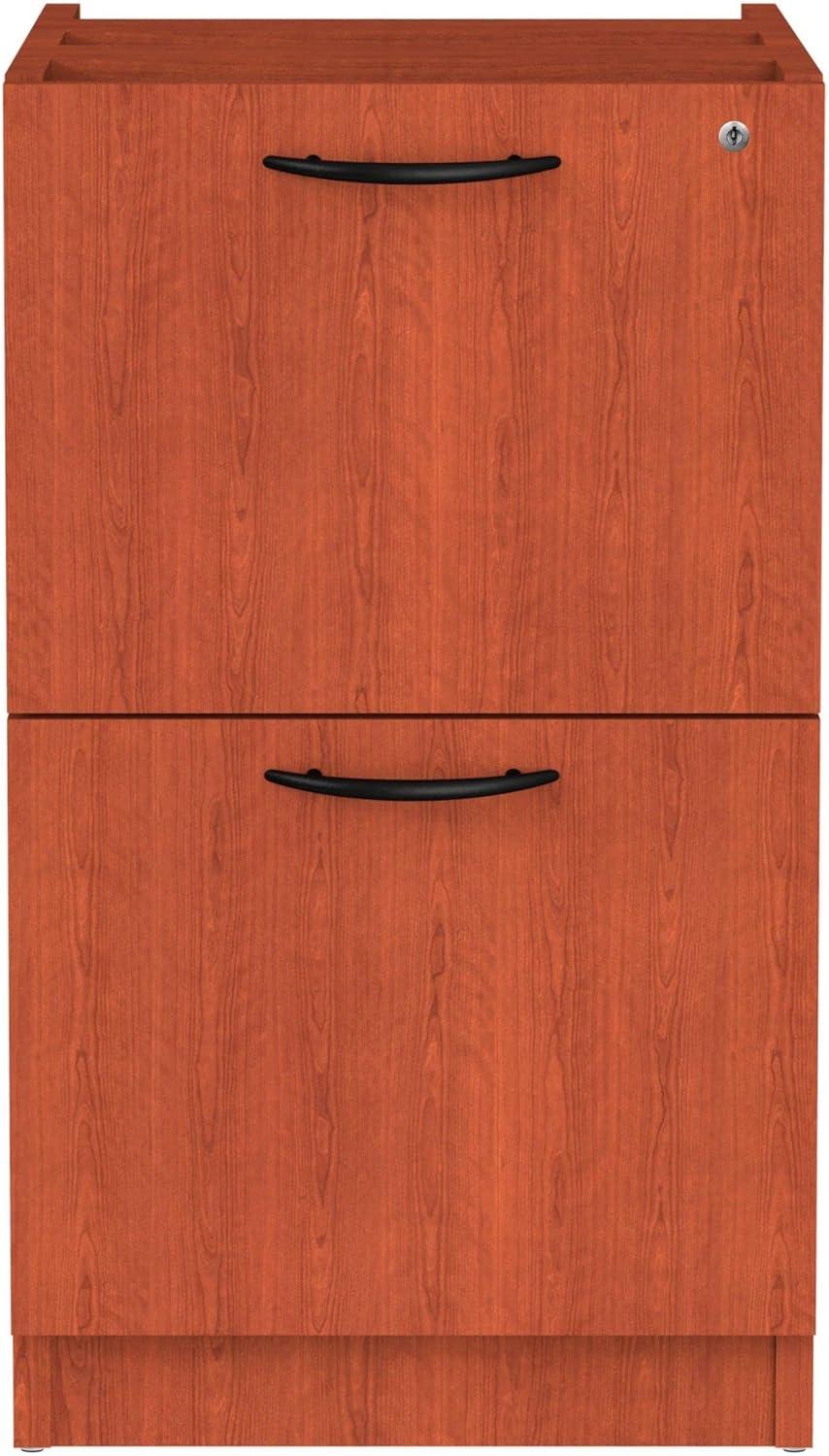 Cherry Medium 15.625'' Lockable 2-Drawer Legal File Pedestal