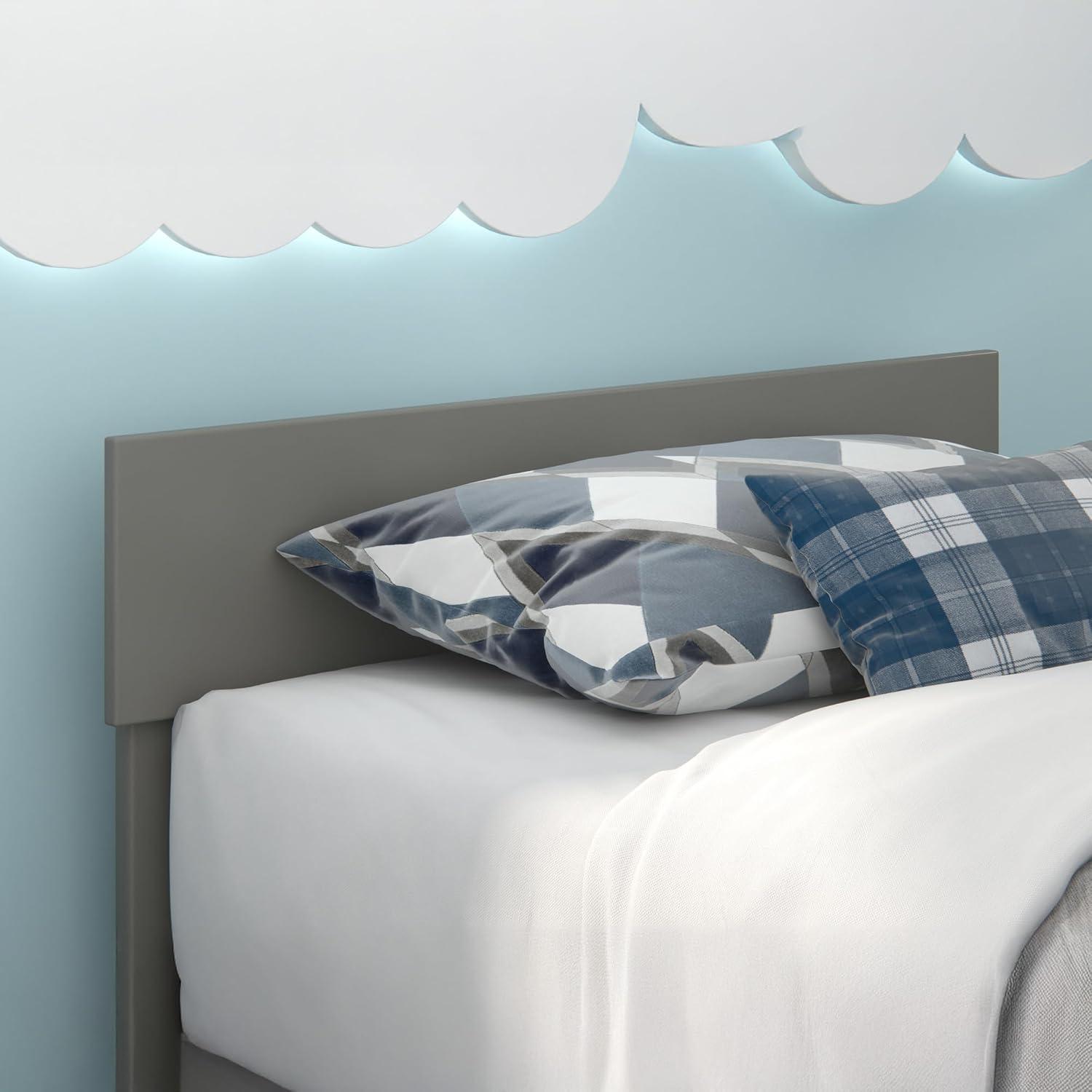 Twin Boston Headboard Gray - AFI: Solid Wood, Modern Design, Unupholstered, 32" High
