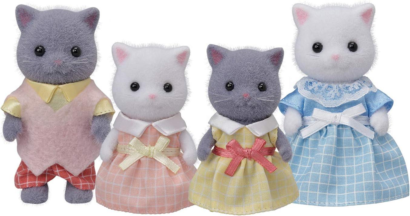 Calico Critters Persian Cat Family, Set of 4 Collectible Doll Figures