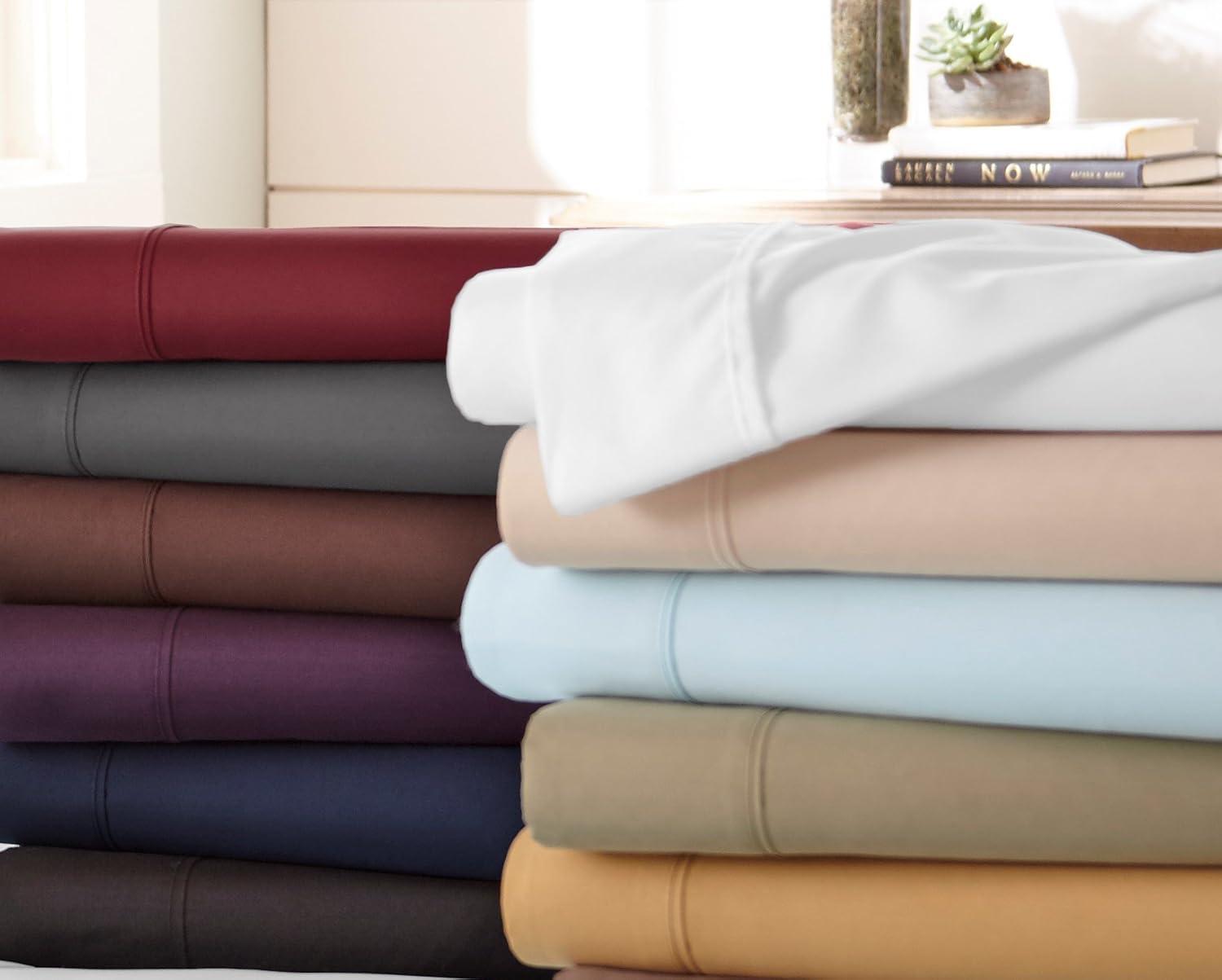 Ivory Twin Deep Pocket Microfiber Bed Sheet Set