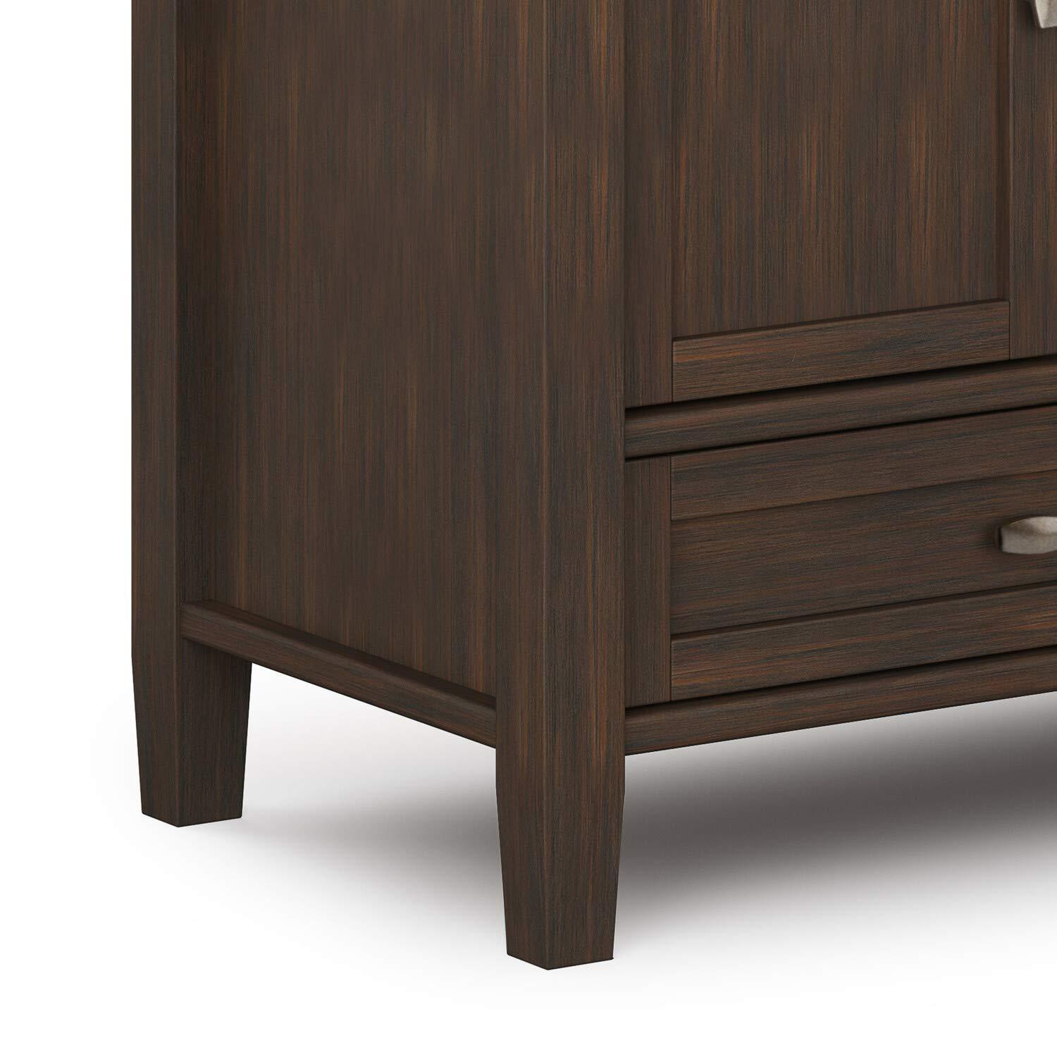 Simpli Home Warm Shaker 47"W Solid Wood TV Stand for TVs up to 55" with 2 Storage Cabinets and 2 Drawers
