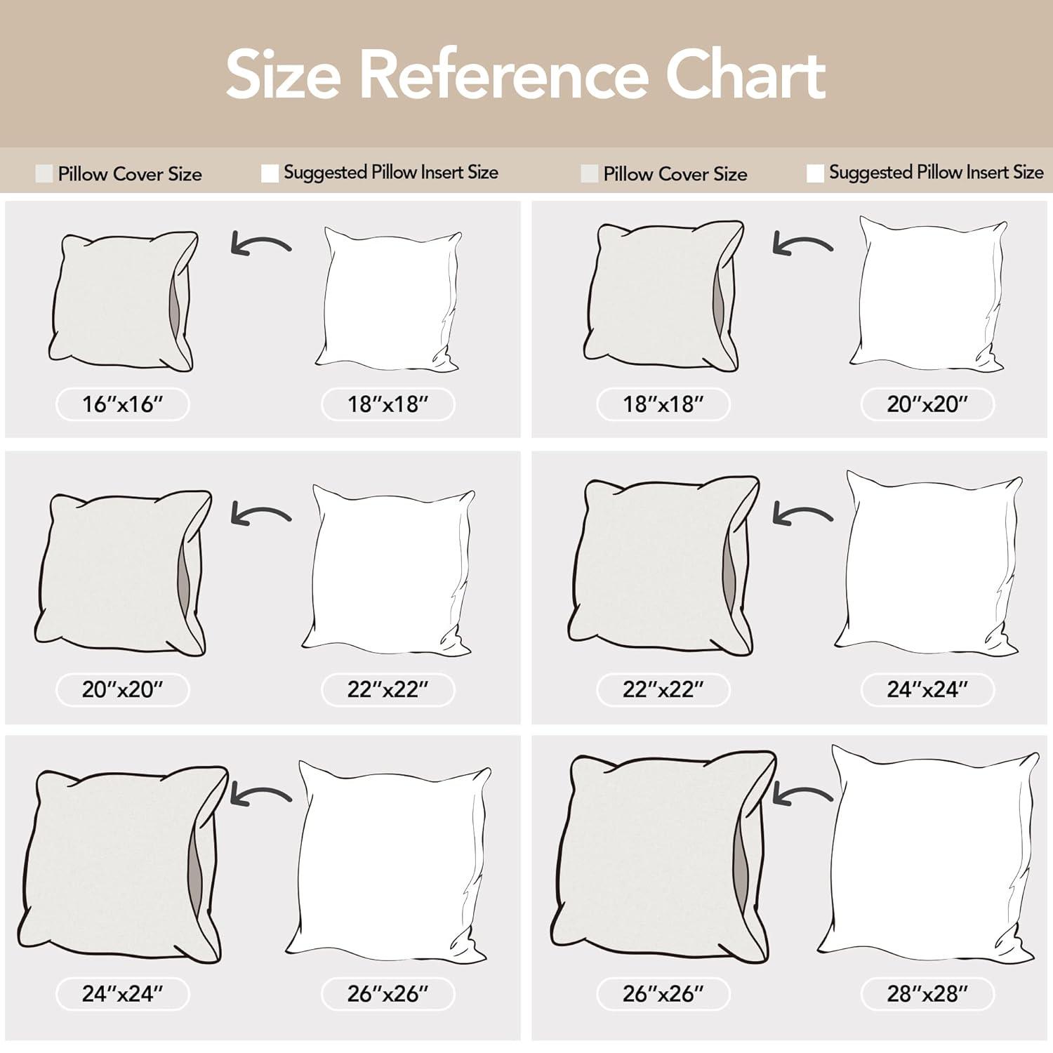 Deconovo Decorative Throw Pillow Covers - Set of 4 Soft Linen Cushion Covers, 20x20 Inch, Green & Machine Washable Pillowcases for Sofa, Bedroom, Living Room Décor, Beige