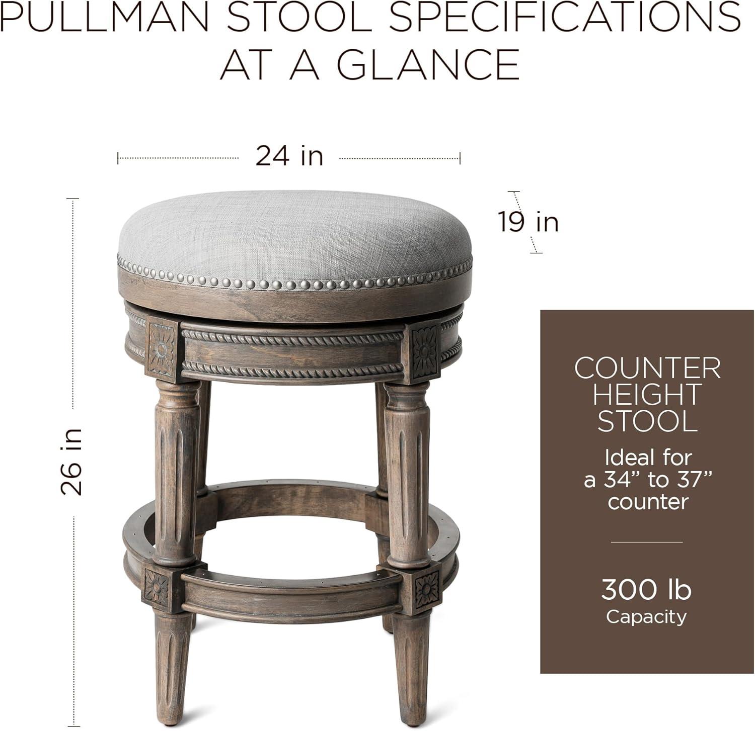 Maven Lane Maven Lane Pullman Backless Stool with Fabric Upholstery