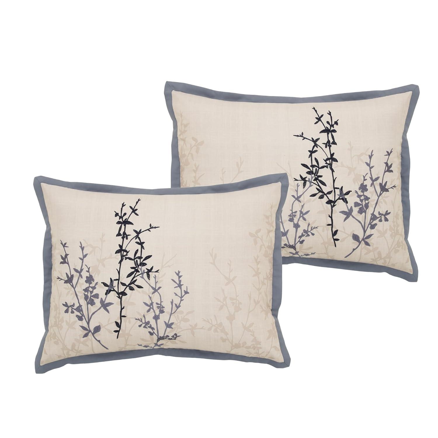 Riverbrook Home Hayden Beige/Blue Polyester 8 Piece Comforter Set