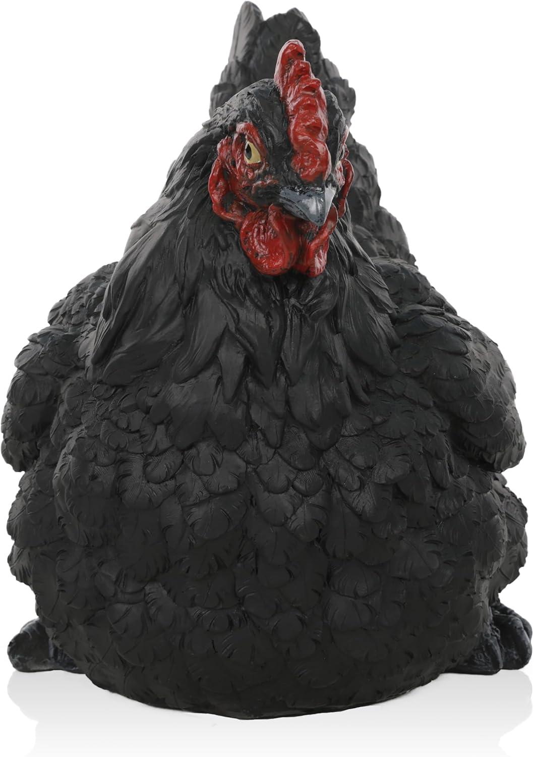 Alpine 8"H Indoor/Outdoor Resting Hen Garden Statue
