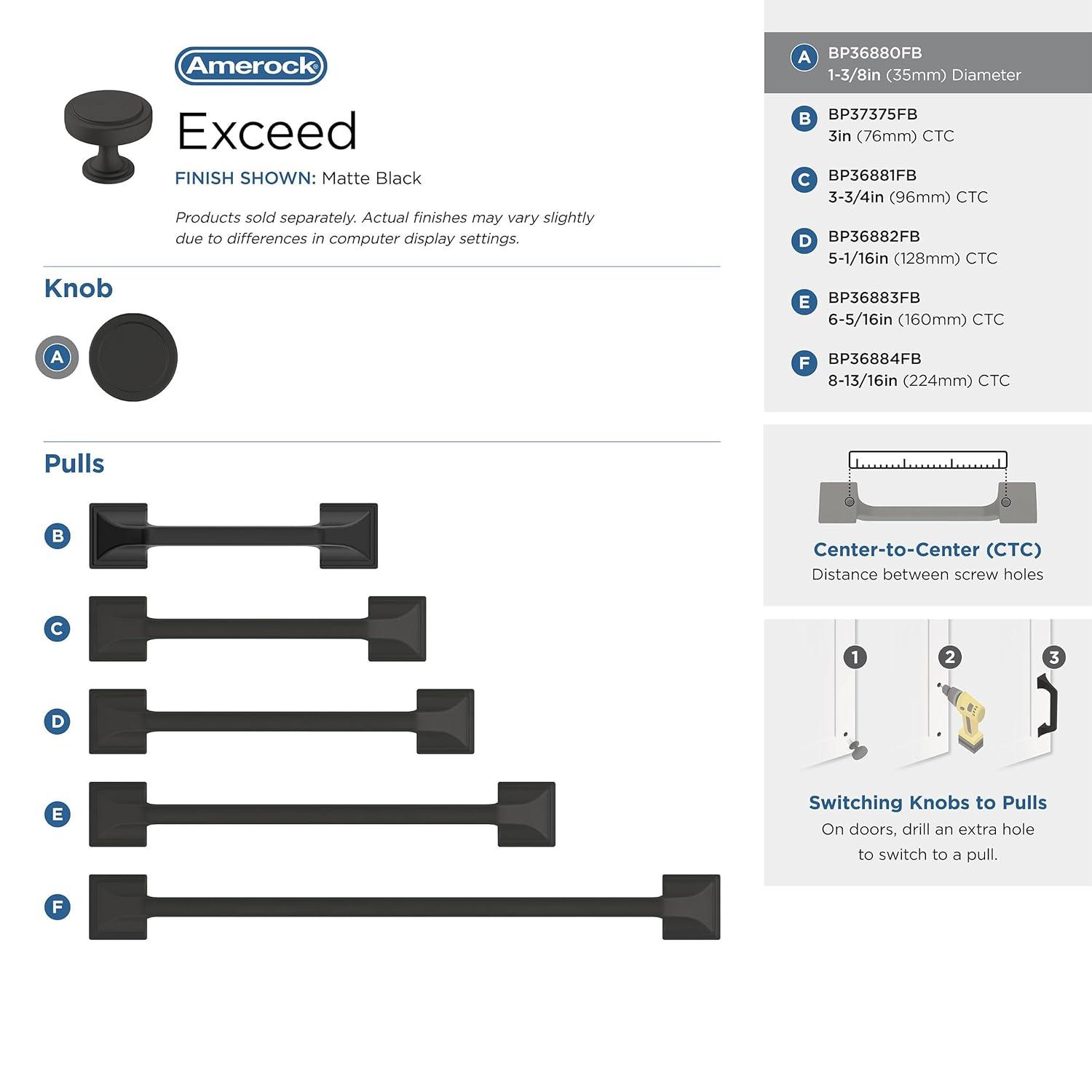 Exceed 1 1/2" Diameter Round Knob