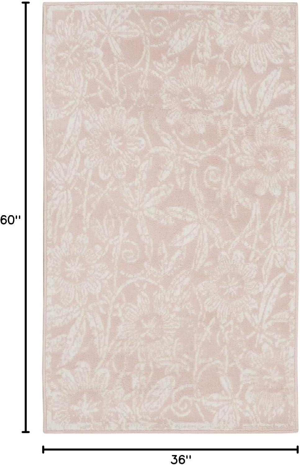 Whigham Floral Pink/White Area Rug