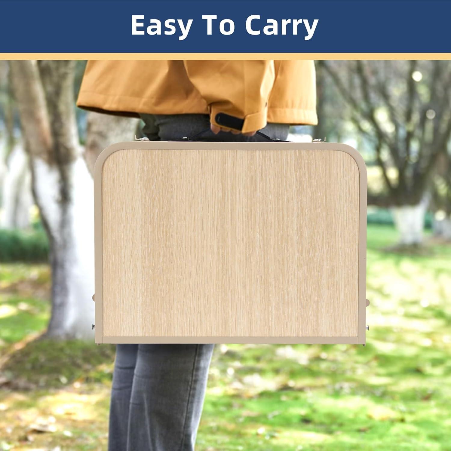 Small Folding Table 2FT Camping Table 3 Adjustable Height Lightweight Portable Aluminum Mini Foldable for Picnic Beach Indoor Outdoor, Yellow