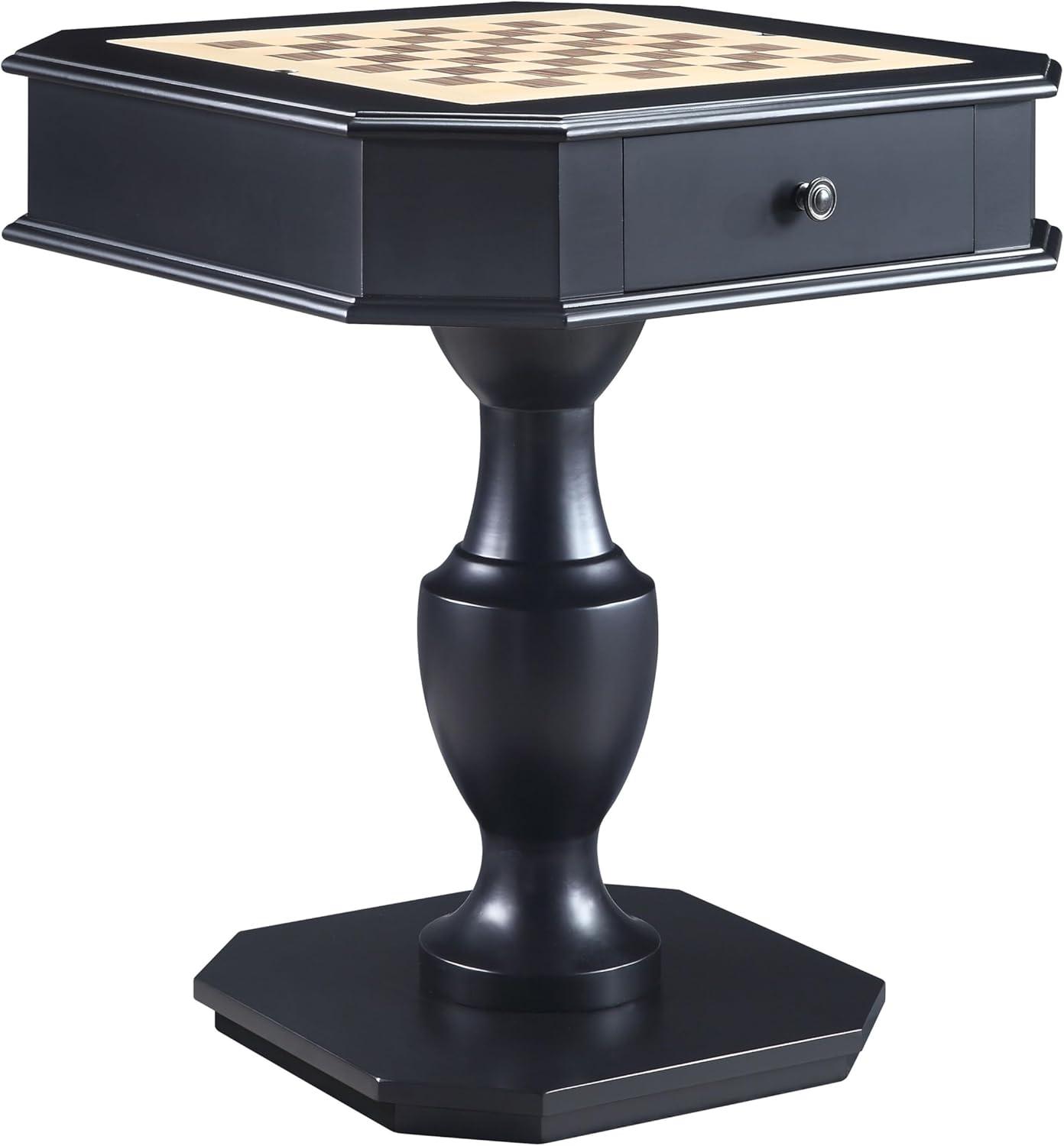 ACME Galini 2-Drawer Wooden Game Table in Black