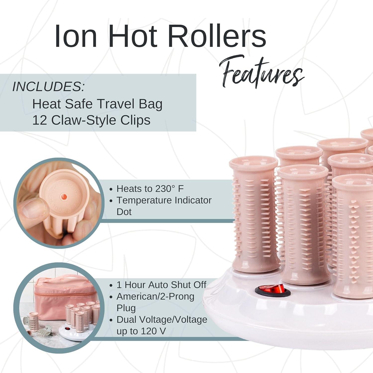 Calista Ion Hot Hair Rollers, 12 ct - Long