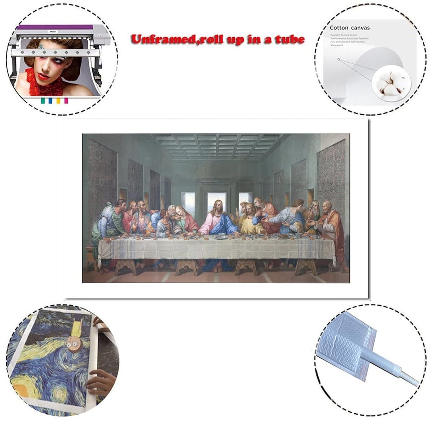 SYDposter The Last Supper Christian Wall Decor Christian Art Jesus Decor Jesus Wall Decor Religious Picture Leonardo Da Vinci Last Supper Wall Art Christian Canvas Wall Art for Dining Room10*18