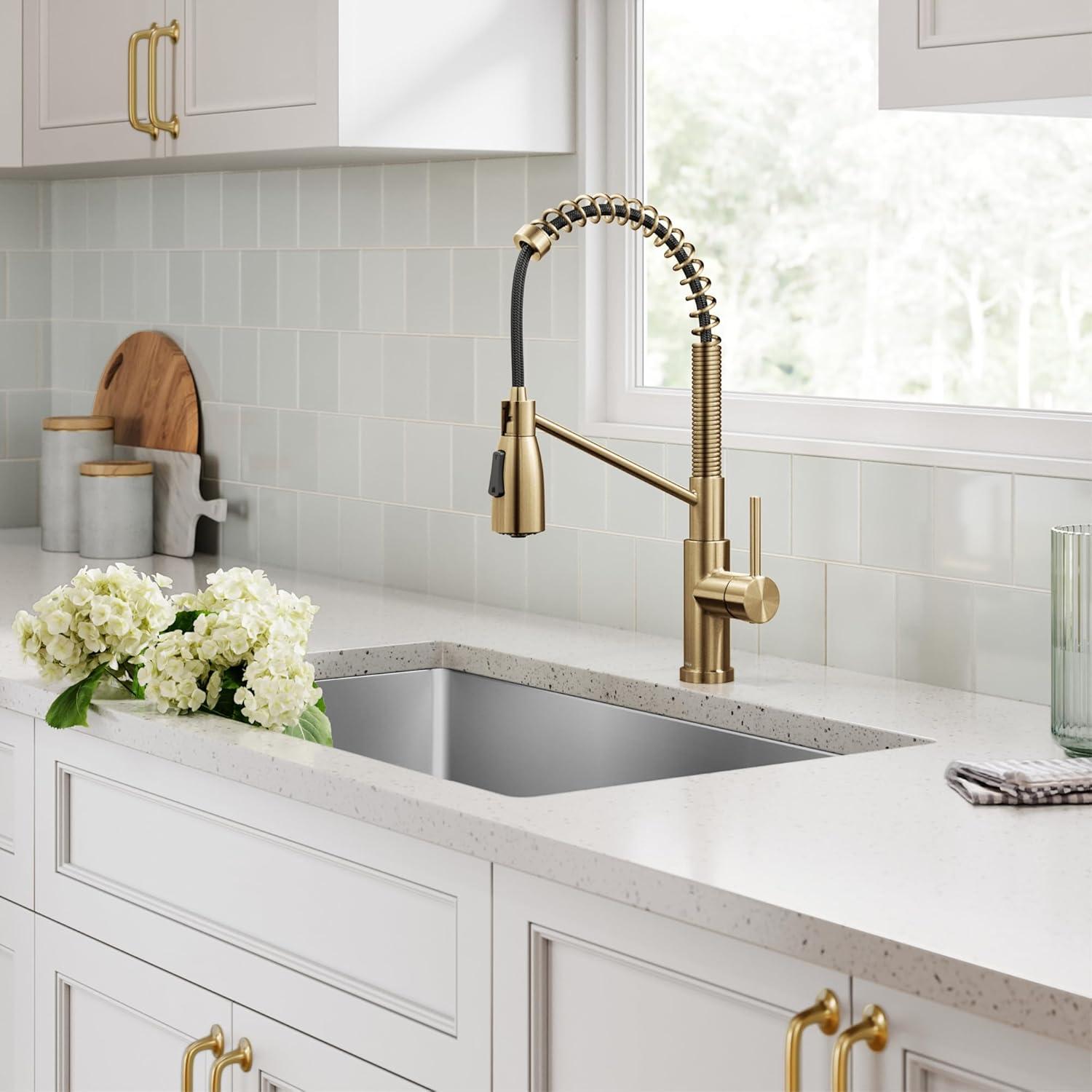 KRAUS Bolden Commercial Style 2-Function Single Handle Pull Down Kitchen Faucet