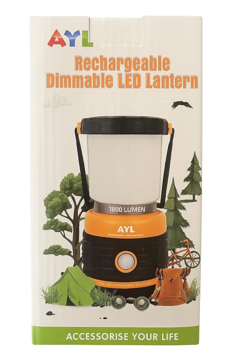 LED Camping Lantern Rechargeable, 1800LM, 4 Light Modes, 4400mAh Power Bank, IP44 Waterproof, Perfect Lantern Flashlight for Hurricane, Emergency, Power Outages, Home and More, with USB Cable (2 Pack)