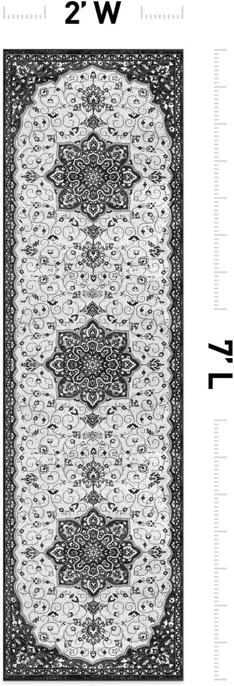World Rug Gallery Traditional Medallion Area Rug - BLUE 2'x7'