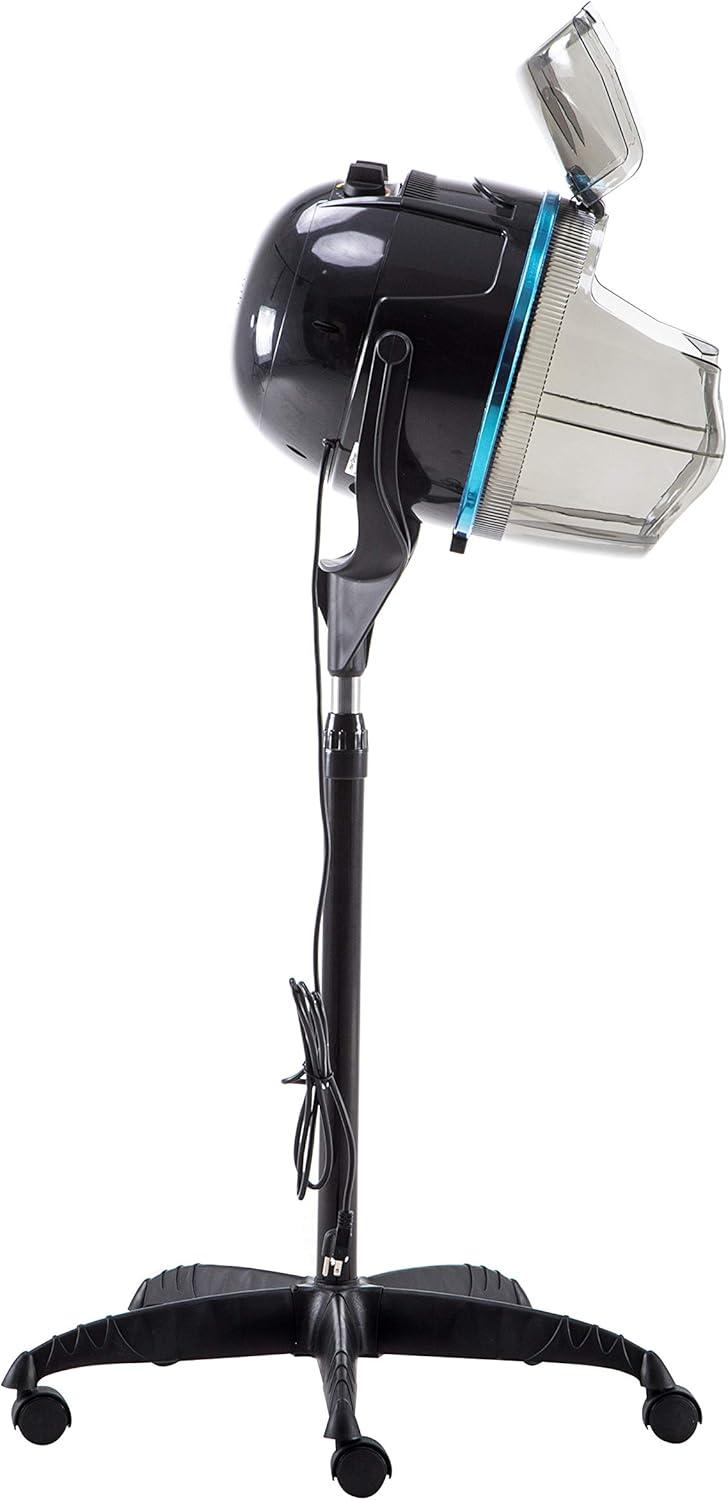 BarberPub Adjustable Bonnet Hood Hair Dryer with Wheel