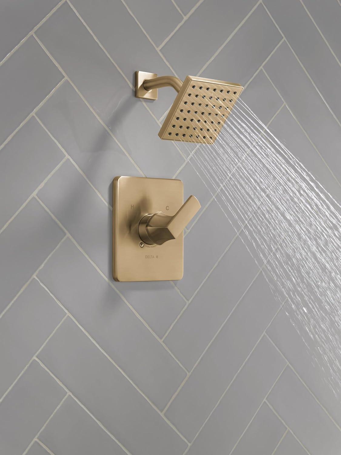 Velum Single-Function Shower Faucet Set, Valve Trim Kit, Shower Head and Handle Set