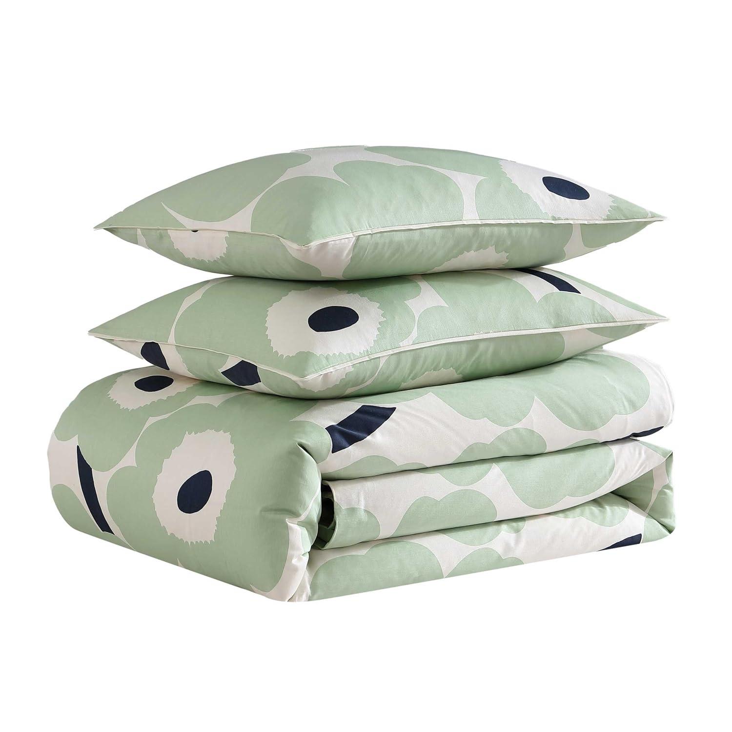 Marimekko Unikko Green/White Organic Cotton Duvet Cover Set