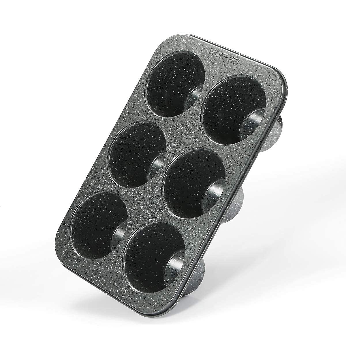 Gray Granite Non-Stick Jumbo 6-Cup Muffin Pan
