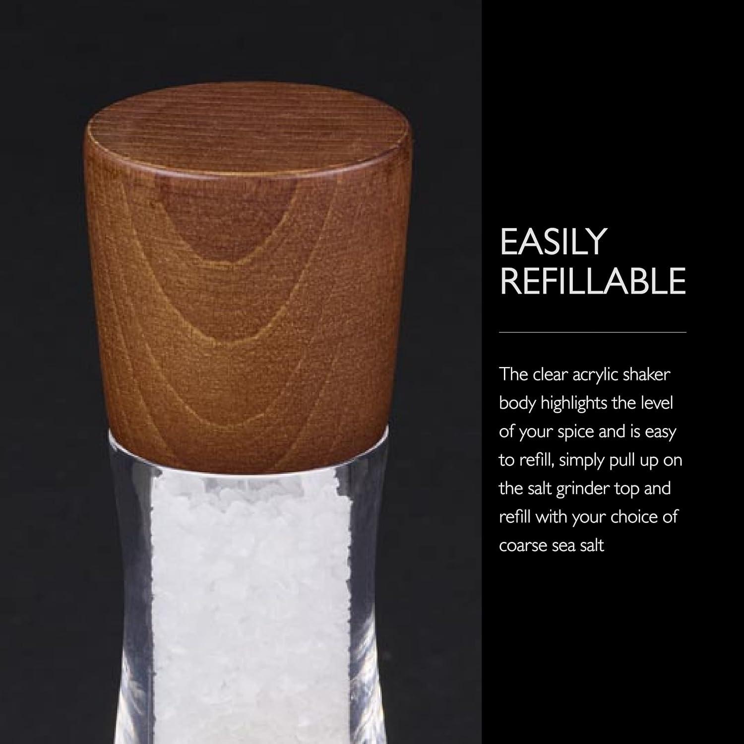 Forest Wood and Acrylic Adjustable Salt Grinder