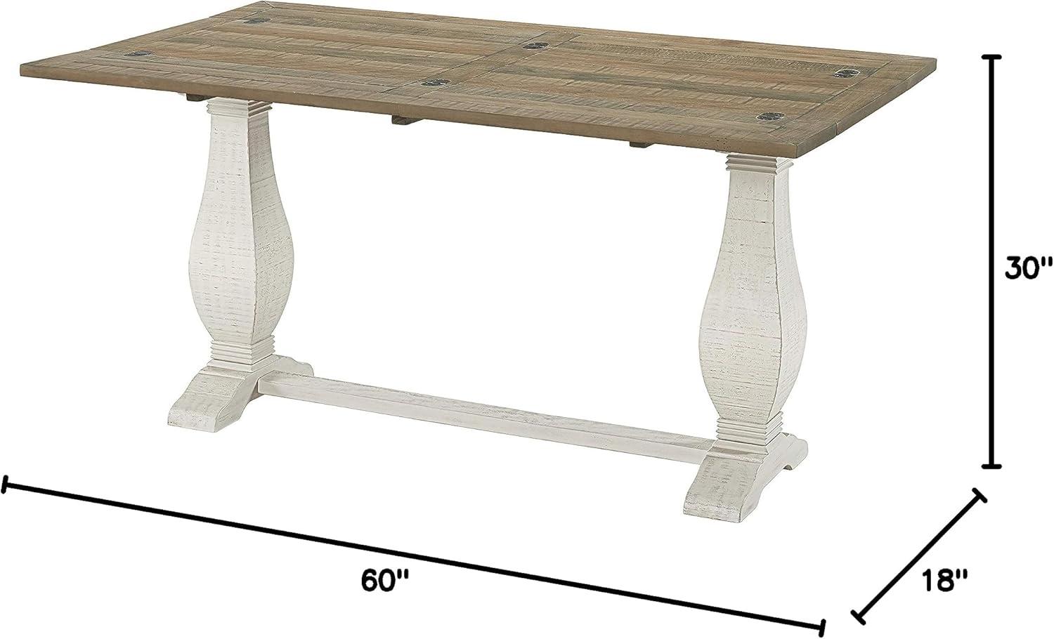 Martin Svensson Home Napa Solid Wood Flip Top Sofa Table White Stain and Natural