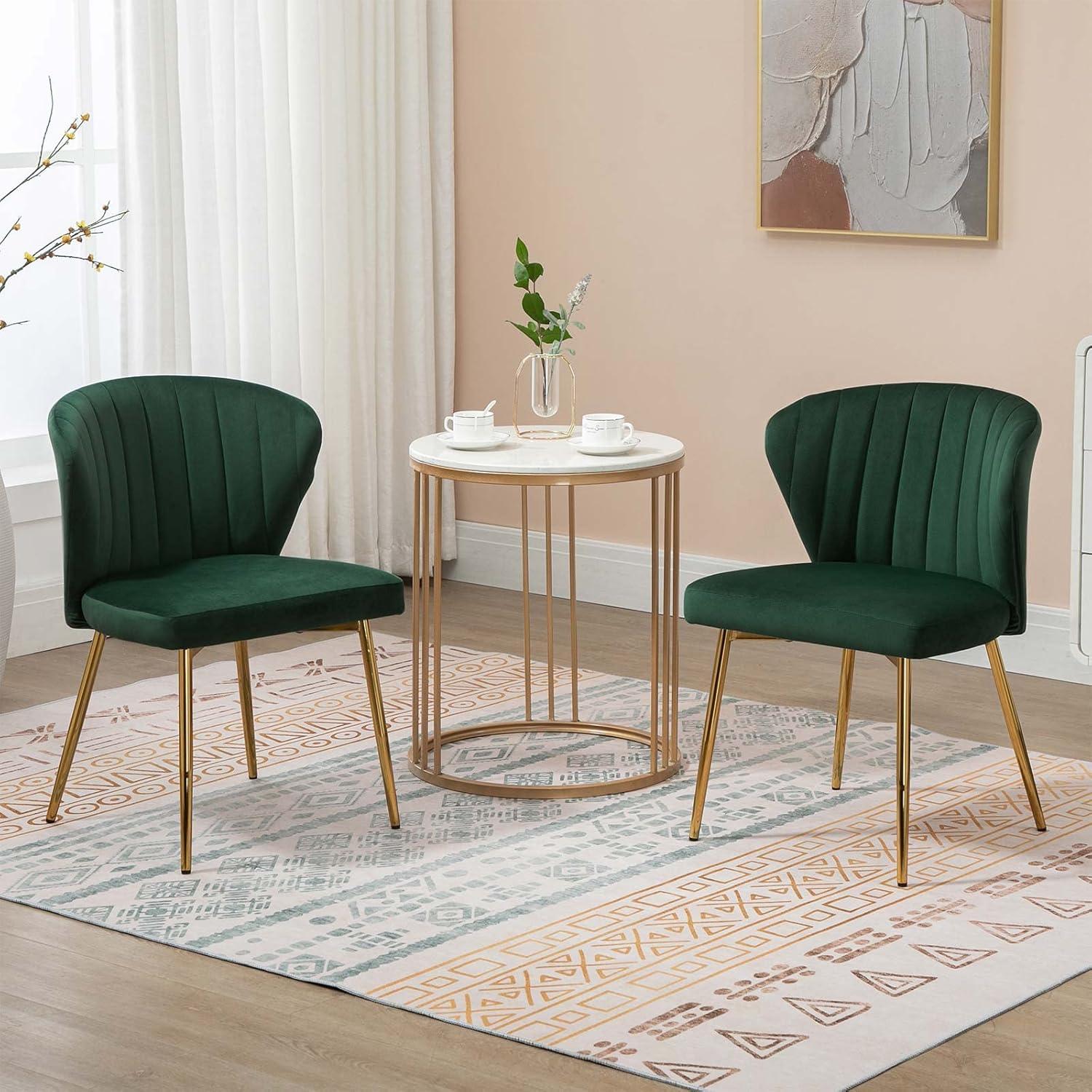 Isaac Velvet Accent Dining Chair Set of 2 | Karat Home - Fuchsia
