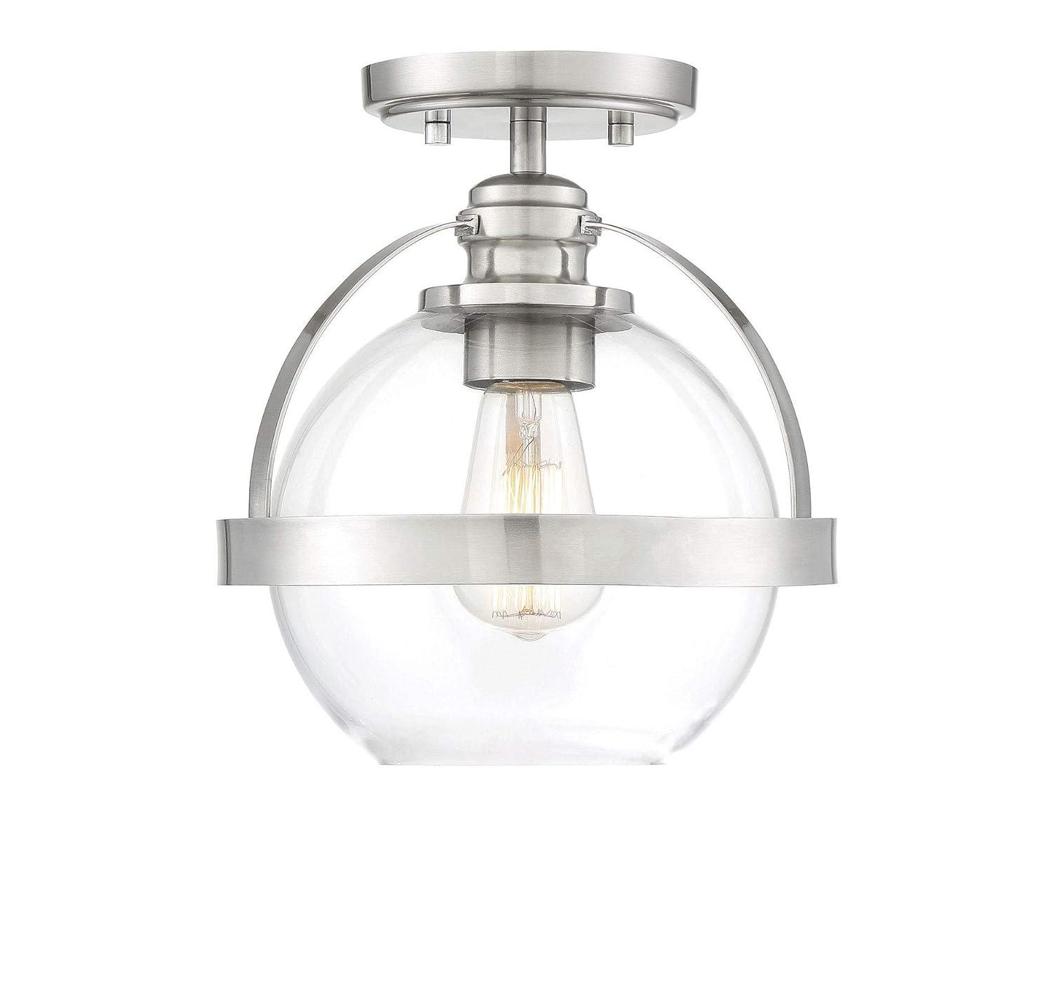 Longmeadow Glass Semi Flush Mount