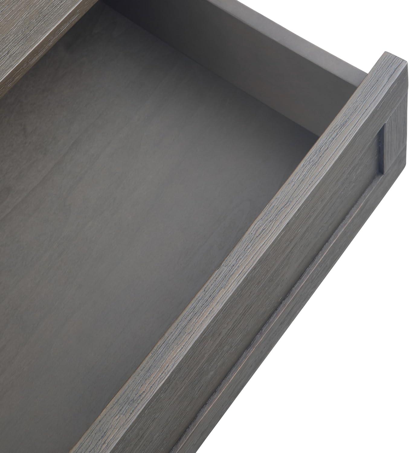 Simpli Home Monroe 38"W Solid Acacia Rustic Square Coffee Table with Large Drawer and Open Shelf