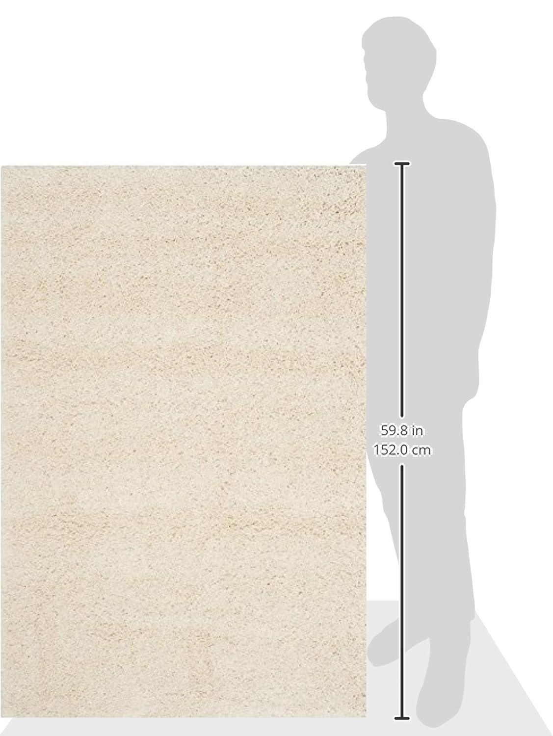 California Shag SG151 Power Loomed Indoor Accent Rug - Ivory - 3'x5' - Safavieh