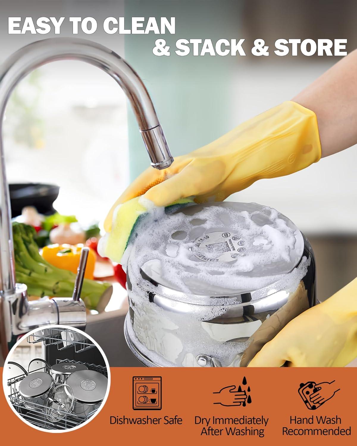 Cooks Standard 12 Piece Stainless Steel Cookware Set, Silicone Handle