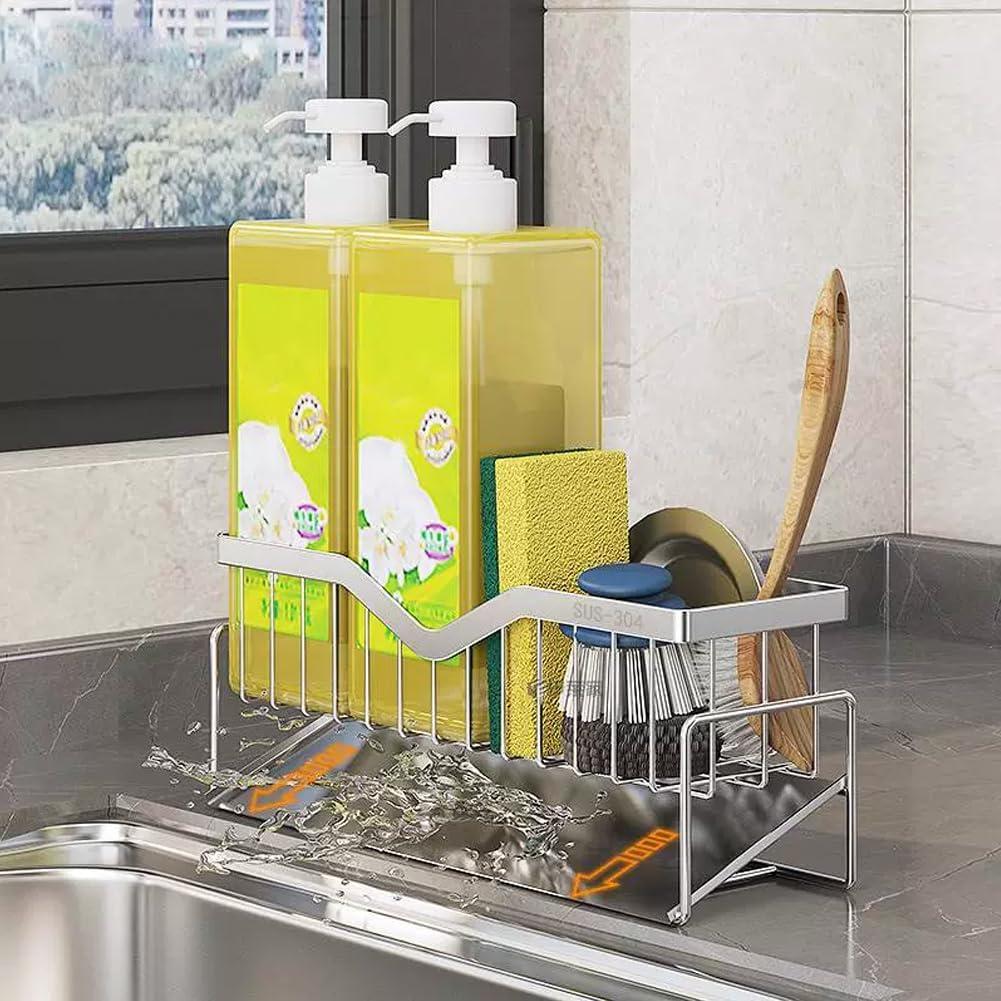 Kitchen Countertop Stainless Steel Organizer for Cleaning Tools Holder