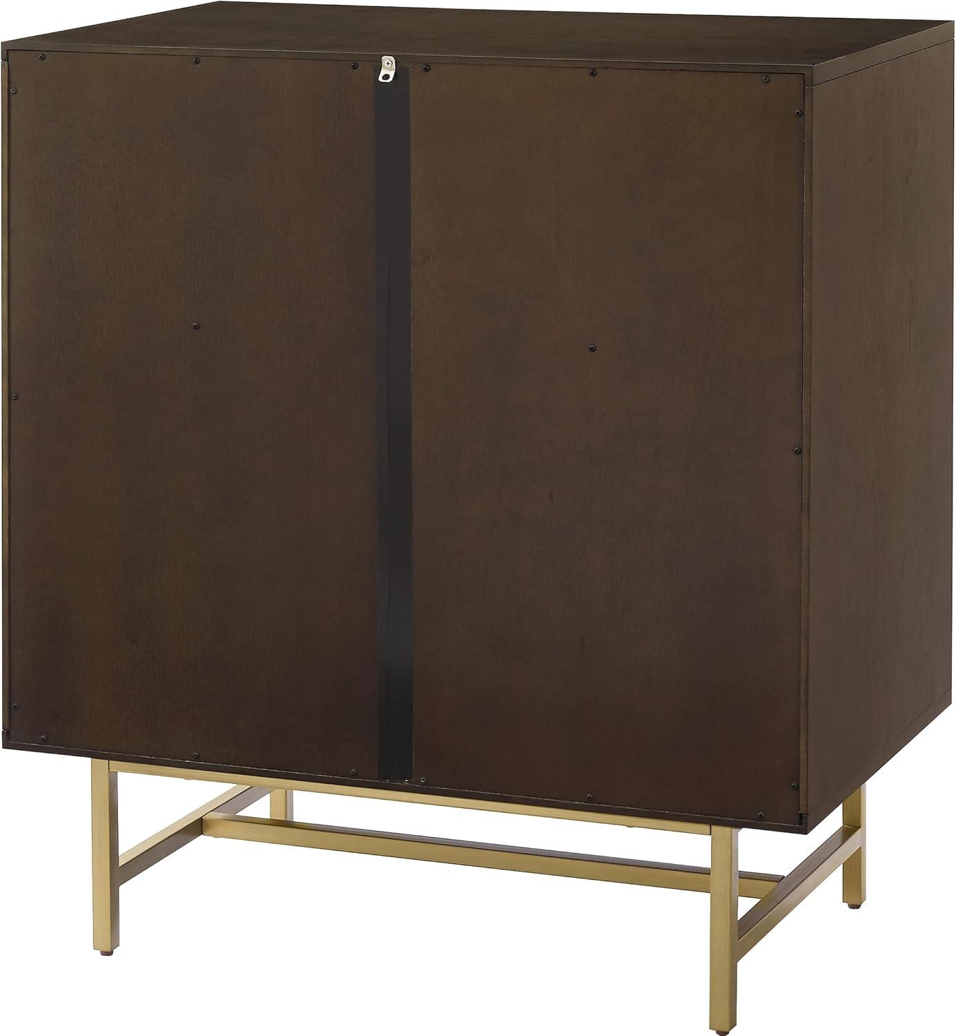 Blair Bar Cabinet Dark Brown/Gold - Crosley