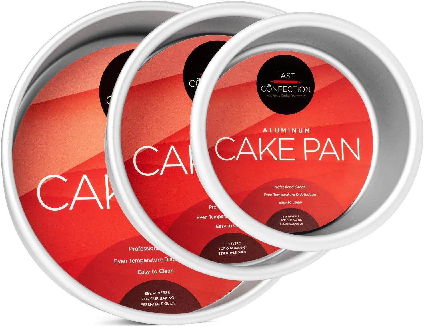 Round Aluminum 3-Piece Cake Pan Set