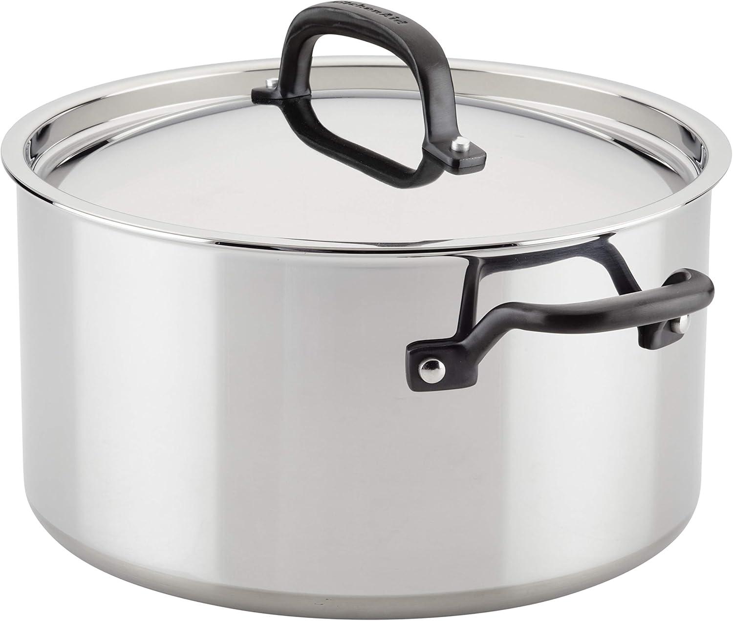 KitchenAid ® 10-Piece 5-Ply Clad Stainless Steel Cookware Set
