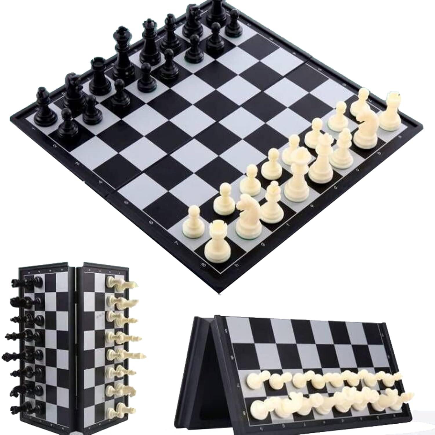 Chess Set Magnetic Travel Folding Board Games Portable Gifts for Kids and Adult, Magnetic Travel Chess Set, Folding Chess Board, Educational Board Game Set